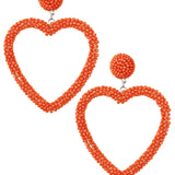 Mira Beads Earrings Orange