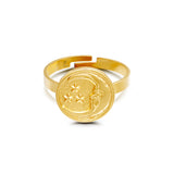 Glowing Moon Ring Gold
