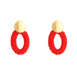 Crystal Earrings Red