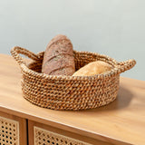 Bread Basket | Small Round Basket | Decorative Woven Storage Basket made of Water Hyacinth JAWAH (2 sizes)