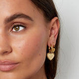 Amelia Heart Earrings Gold