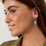 Abby Heart Earrings Blue