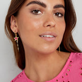Starry Earrings Pink