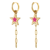 Starry Earrings Pink