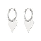 Basic Hearts Earrings Silver