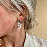 Twisted Pearl Earrings Silver
