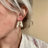 Statement Pearl Earrings Gold