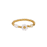 Flower Beads Ring Gold