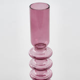 Agios Kandelaar - H20 x Ø7,5 cm - Glas - Donkerpaars