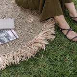 Round Seagrass Carpet 100/120 cm | Rug with Tassles DASA (2 sizes)