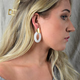 Crystal Earrings White