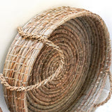 Round Tray Woven from Seagrass PINTU Decorative Serving Tray (2 sizes)