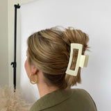 Solid Hair Clip Creme