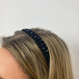Sofia Hairband Beads Black